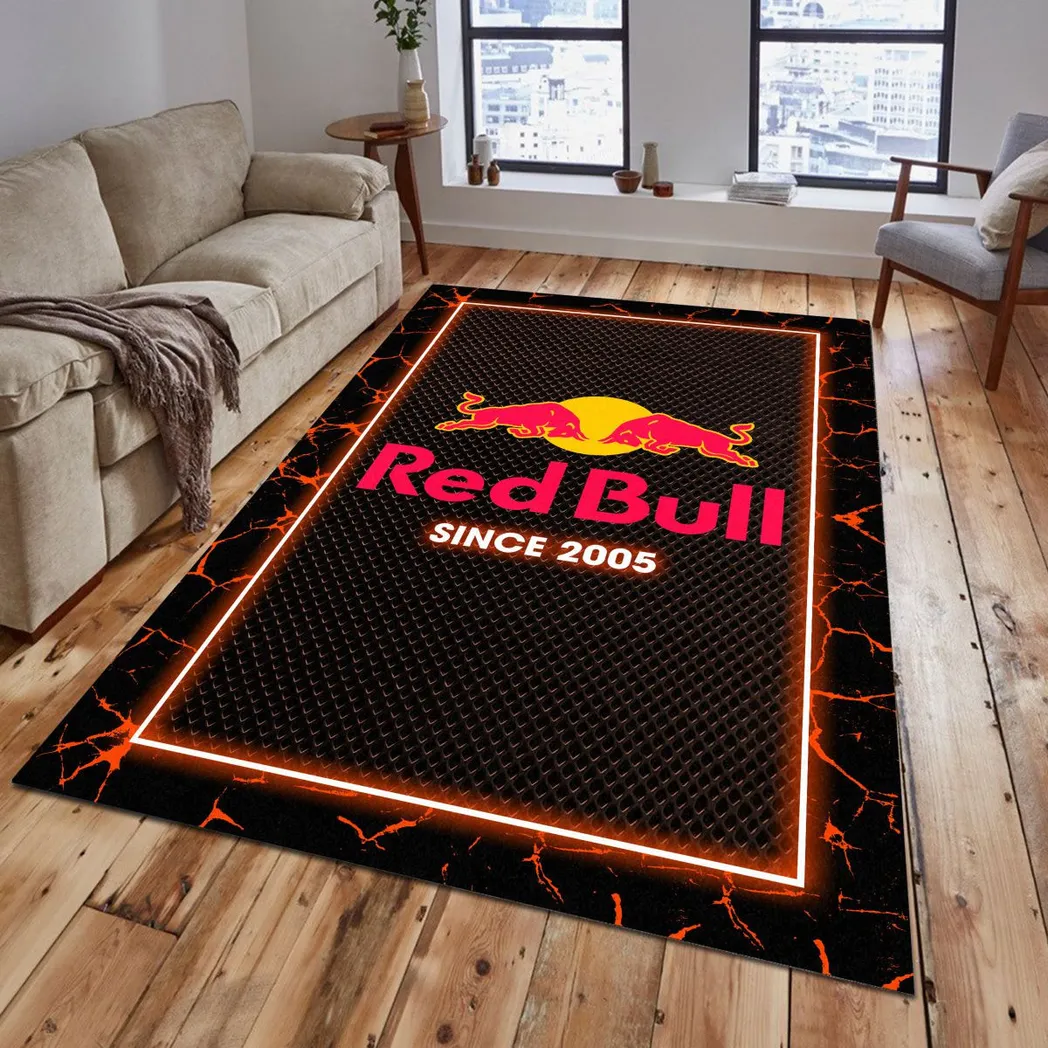 Red Bull Rug, Gift For Red Bull Lovers, Gift For Him, Husband, Boyfriend CAR5202192569 - Orange