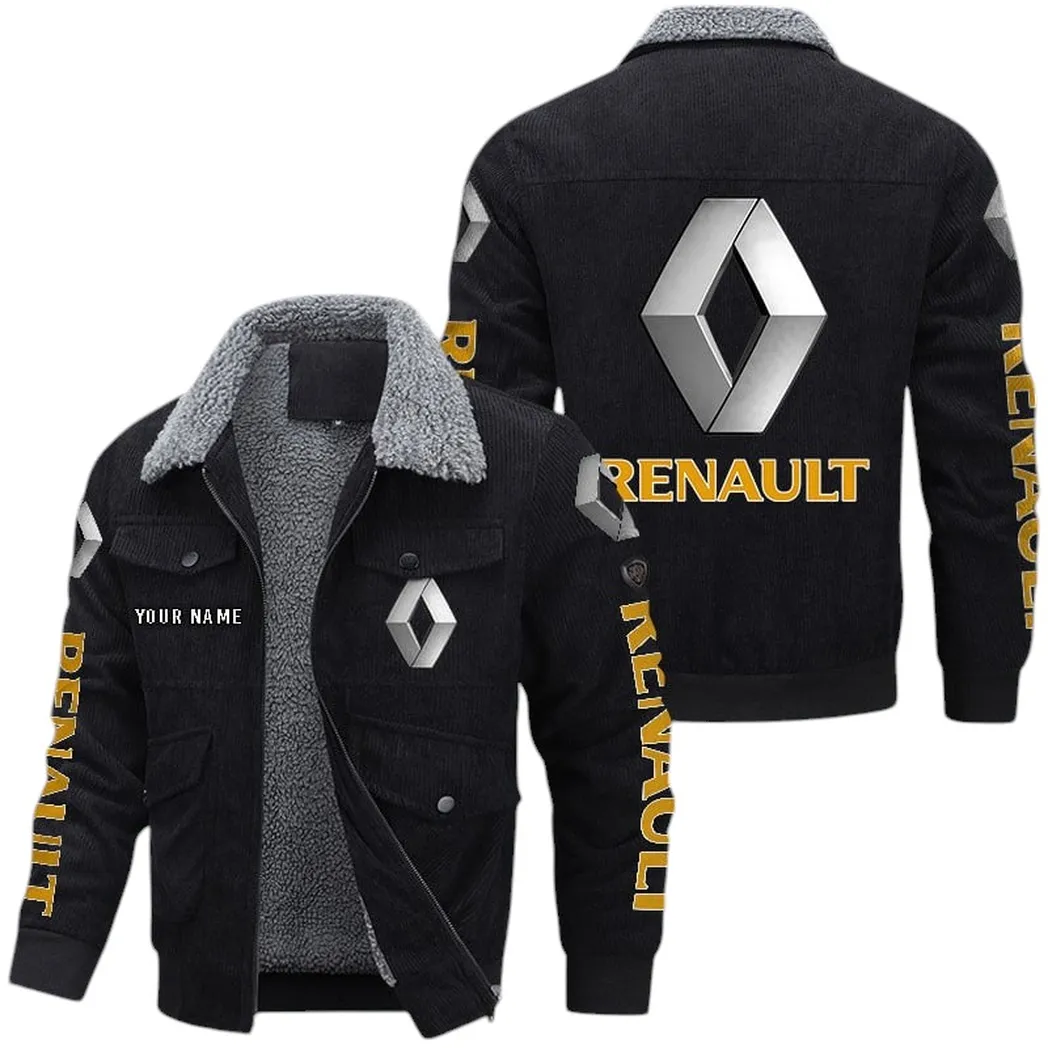 Renault Corduroy Jacket For Men, Gift For Renault Lovers CAR149022225903 - Black