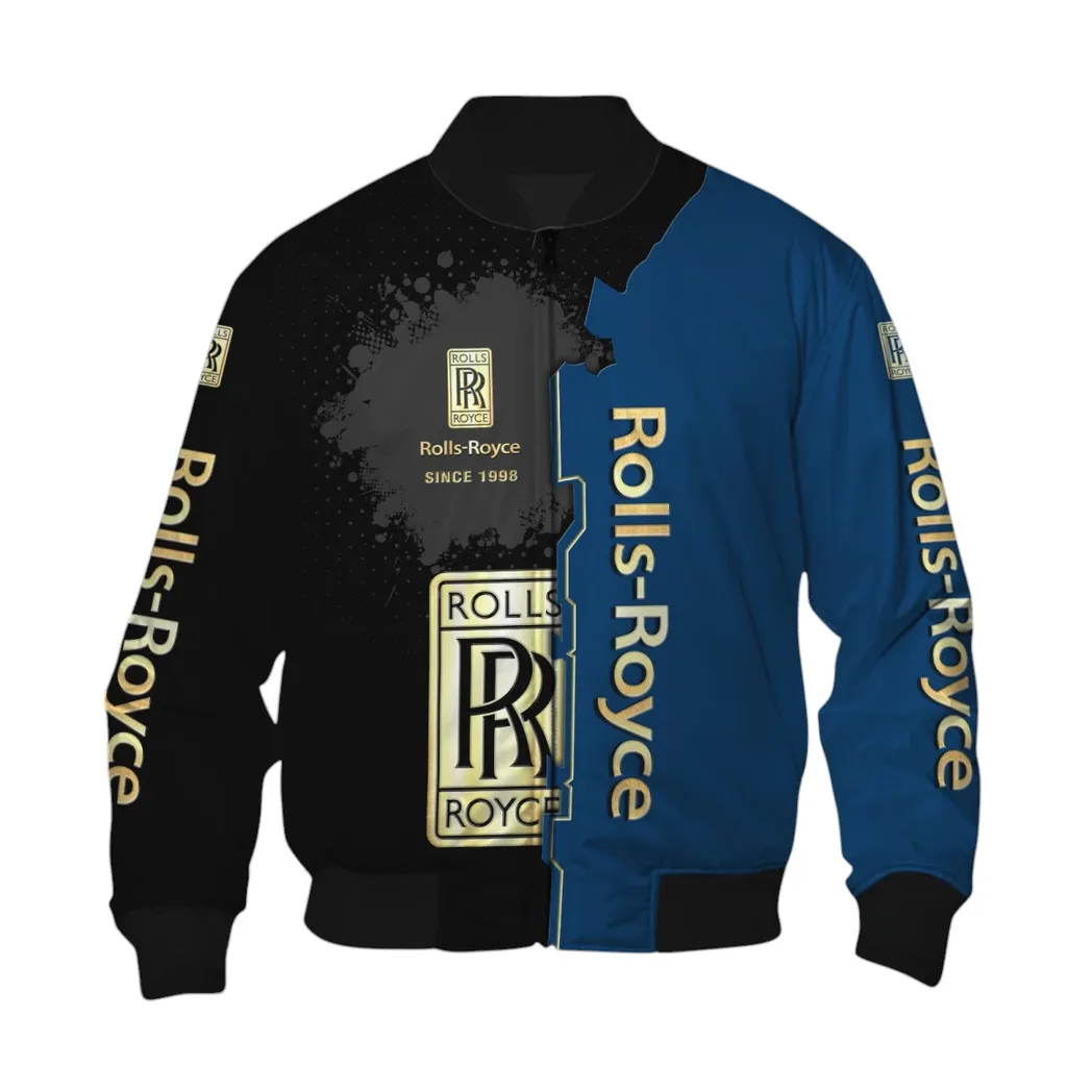Rolls Royce Bomber Jacket, Gift For Rolls Royce Lovers, Gift For Him, Husband, Boyfriend CAR44021725079-6