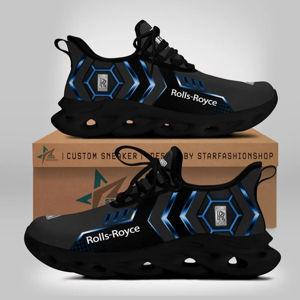 Rolls Royce Max Soul Shoes, Gift For Rolls Royce Lovers, Gift For Him, Husband, Boyfriend CAR64022025086 - Black