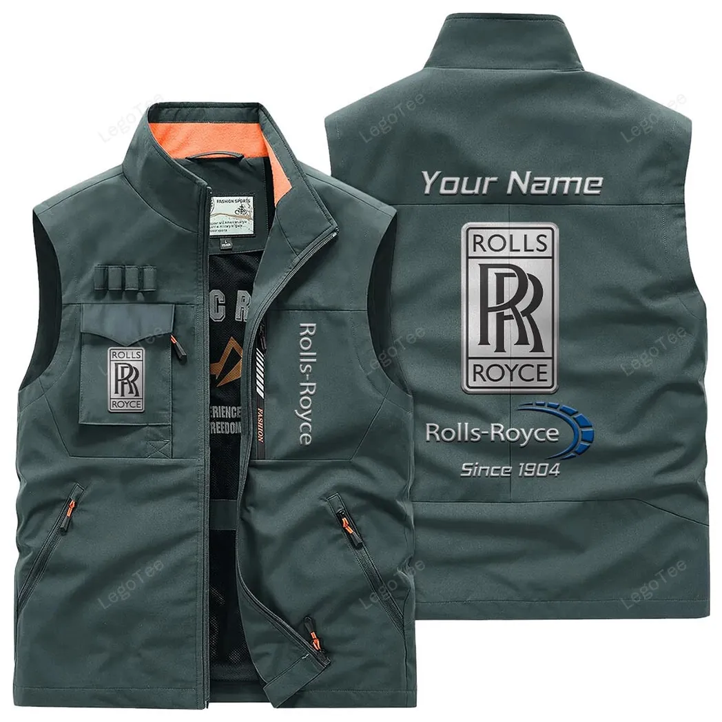 Rolls Royce Outdoor Sleeveless Vest, Gift For Rolls Royce Lovers, Gift For Him, Husband, Boyfriend - Bean Green CAR131021325725-2