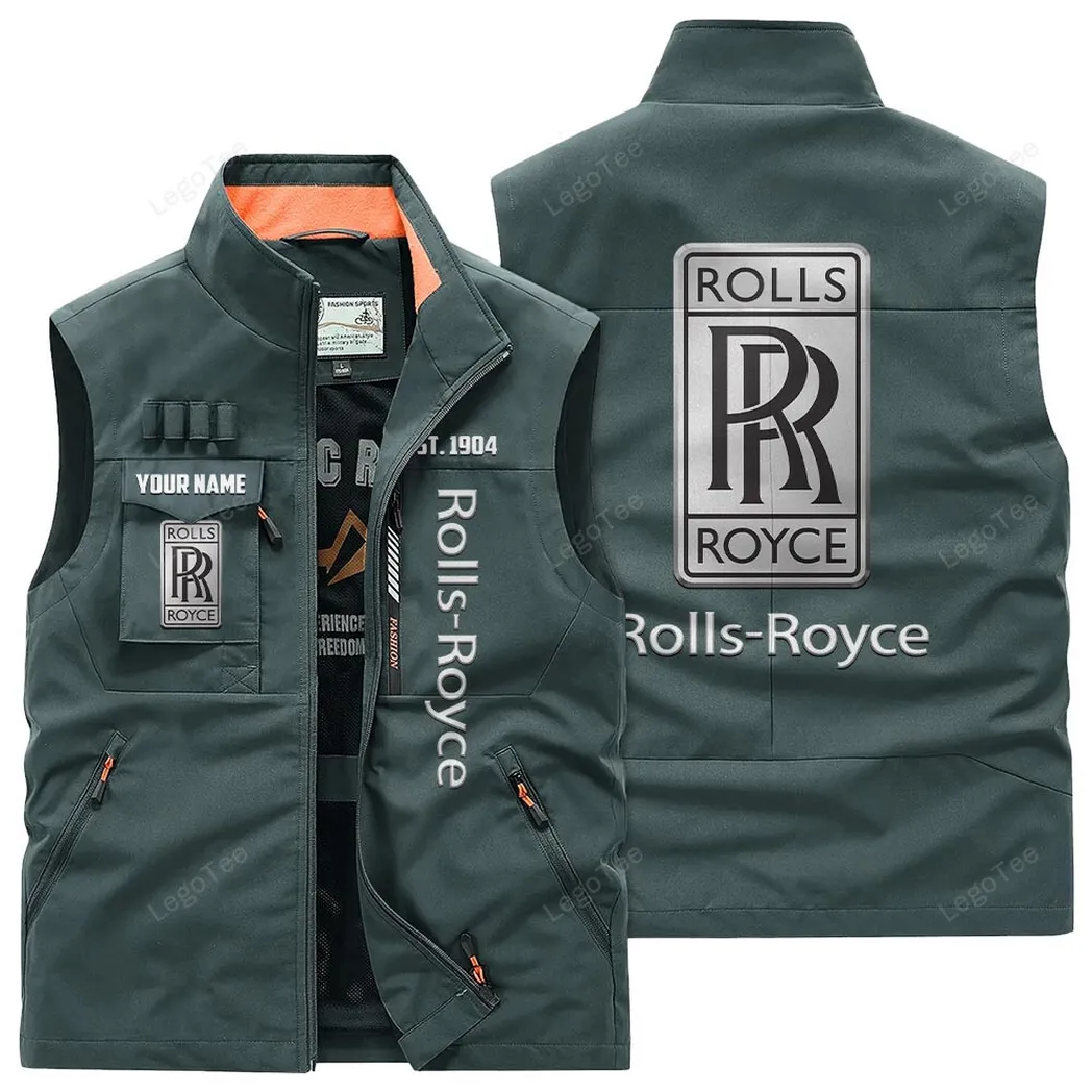Rolls Royce Outdoor Sleeveless Vest, Gift For Rolls Royce Lovers, Gift For Him, Husband, Boyfriend - Bean Green CAR132021325940-2