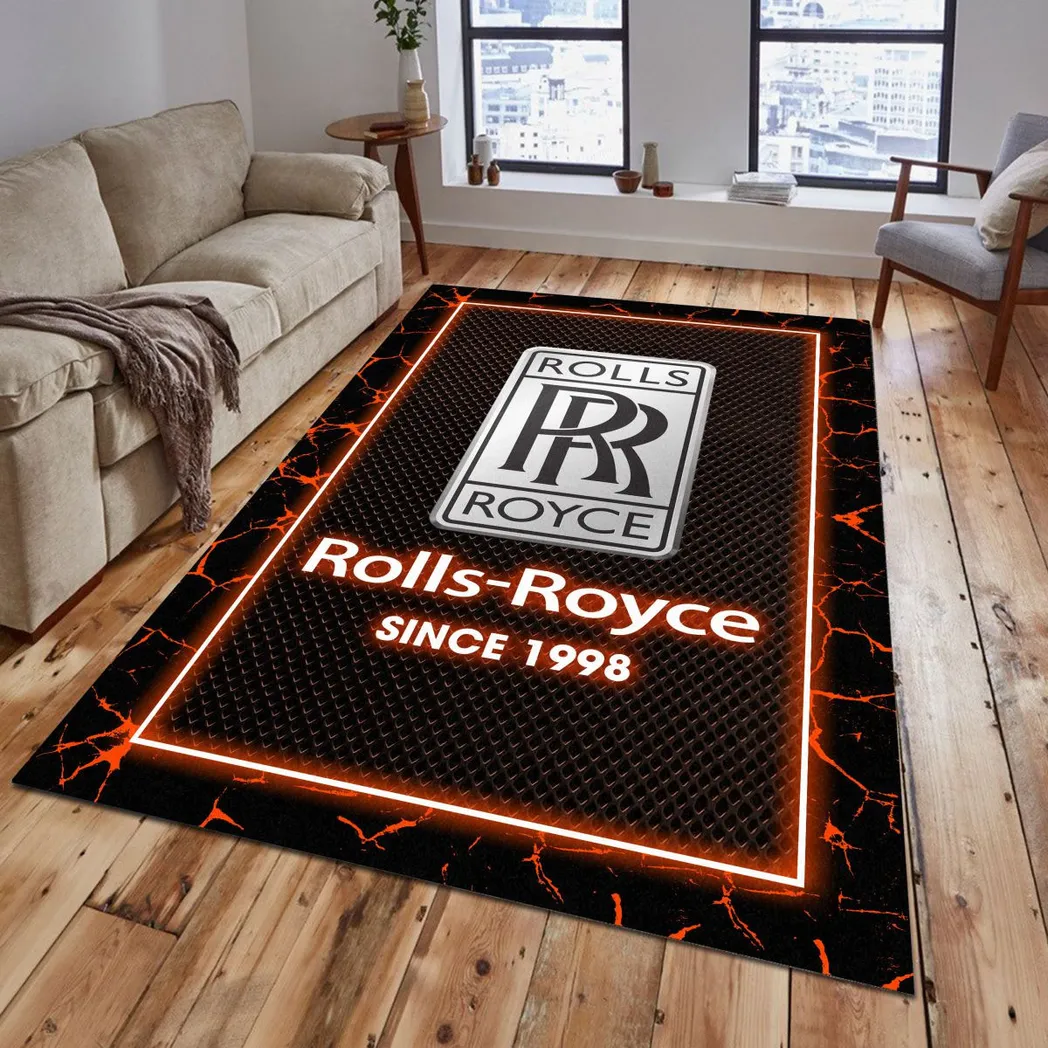 Rolls Royce Rug, Gift For Rolls Royce Lovers, Gift For Him, Husband, Boyfriend CAR5202192571 - Orange