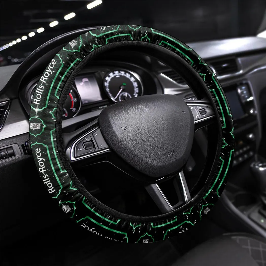 Rolls Royce Steering Wheel Cover, Personalized Gifts For Him, Boyfriend, Husband - Green CAR55021425238
