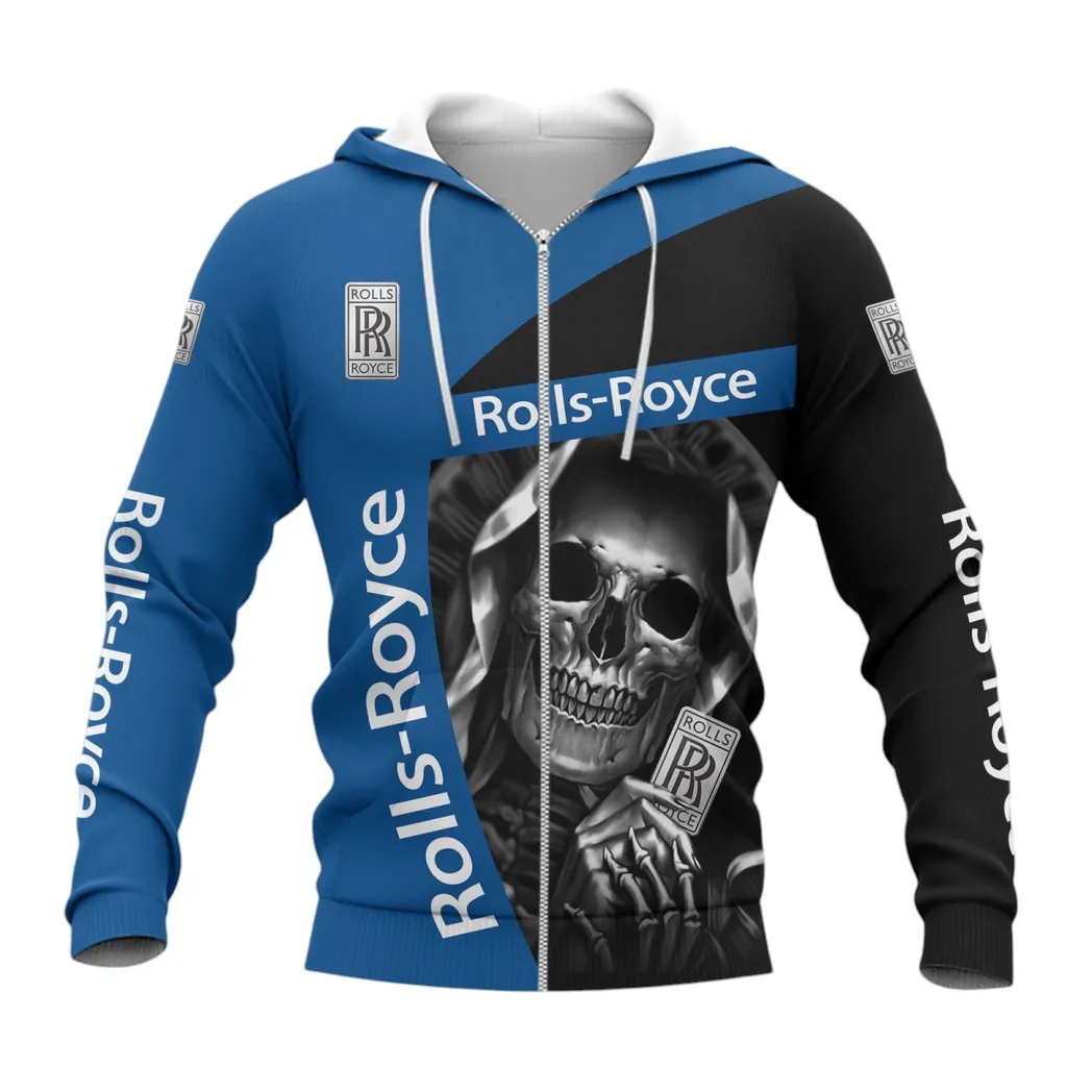 Rolls Royce Zipper Hoodie, Gift For Rolls Royce Lovers, Gift For Him, Husband, Boyfriend CAR6702212516
