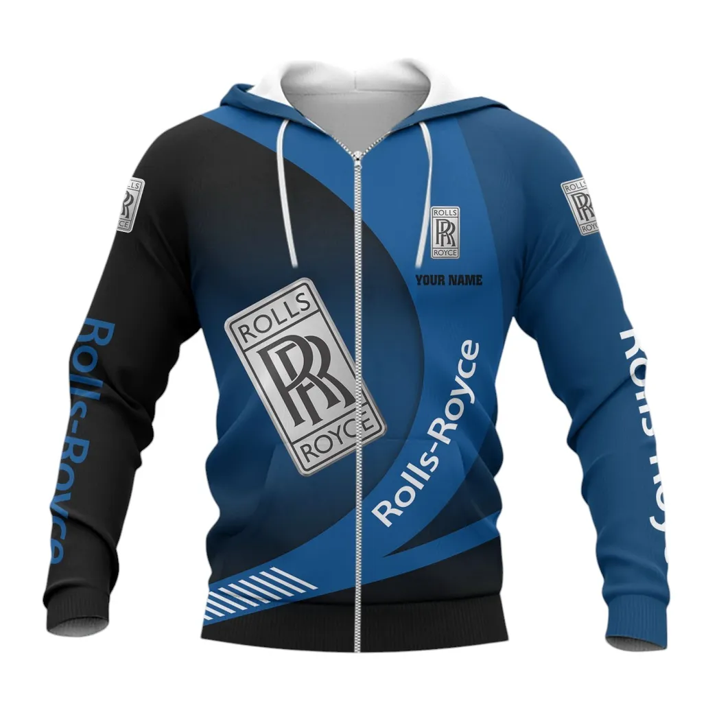 Rolls Royce Zipper Hoodie, Gift For Rolls Royce Lovers, Gift For Him, Husband, Boyfriend CAR7402222560