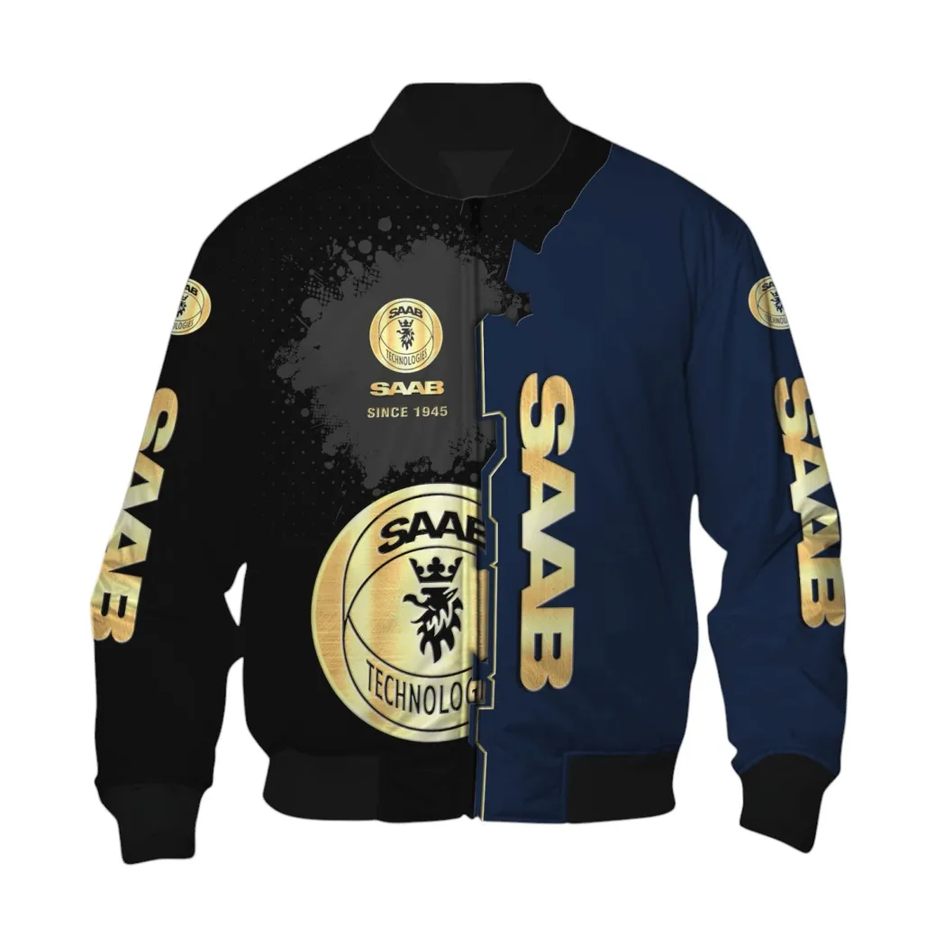Saab Automobile Bomber Jacket, Gift For Saab Automobile Lovers, Gift For Him, Husband, Boyfriend CAR44021725080-6