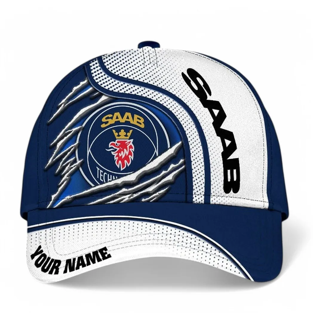 Saab Automobile Classic Cap, Gift For Saab Automobile Lovers, Gift For Him, Husband, Boyfriend CAR50021825083 - White