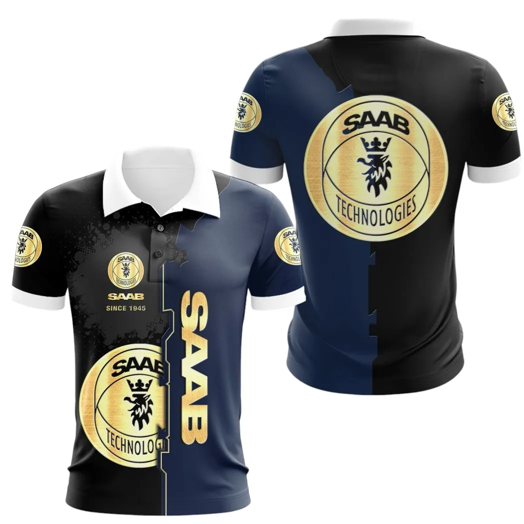 Saab Automobile Polo Shirt, Gift For Saab Automobile Lovers, Gift For Him, Husband, Boyfriend CAR44021725080-1