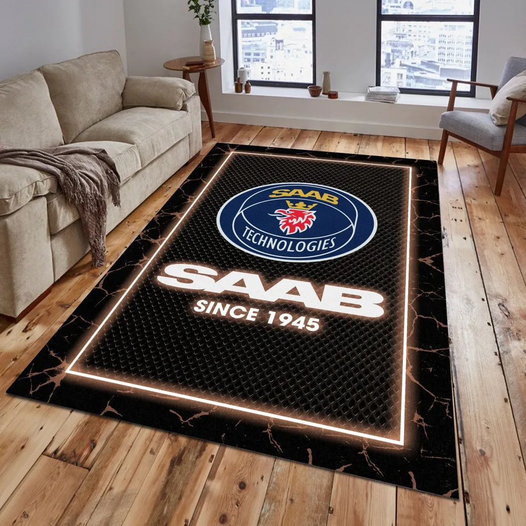 Saab Automobile Rug, Gift For Saab Automobile Lovers, Gift For Him, Husband, Boyfriend CAR5202192572 - Brown