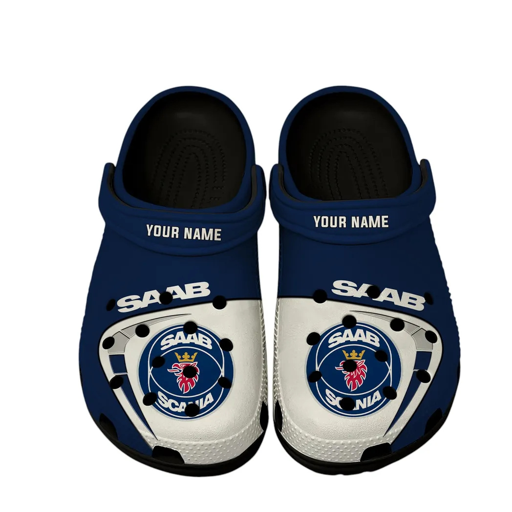 SAAB Crocs, Gift For SAAB Lover, Gift For Him, Husband, Boyfriend CAR16802262558 - Black