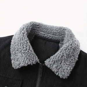 Scania Corduroy Jacket For Men, Gift For Scania Lovers CAR149022225895 - Black