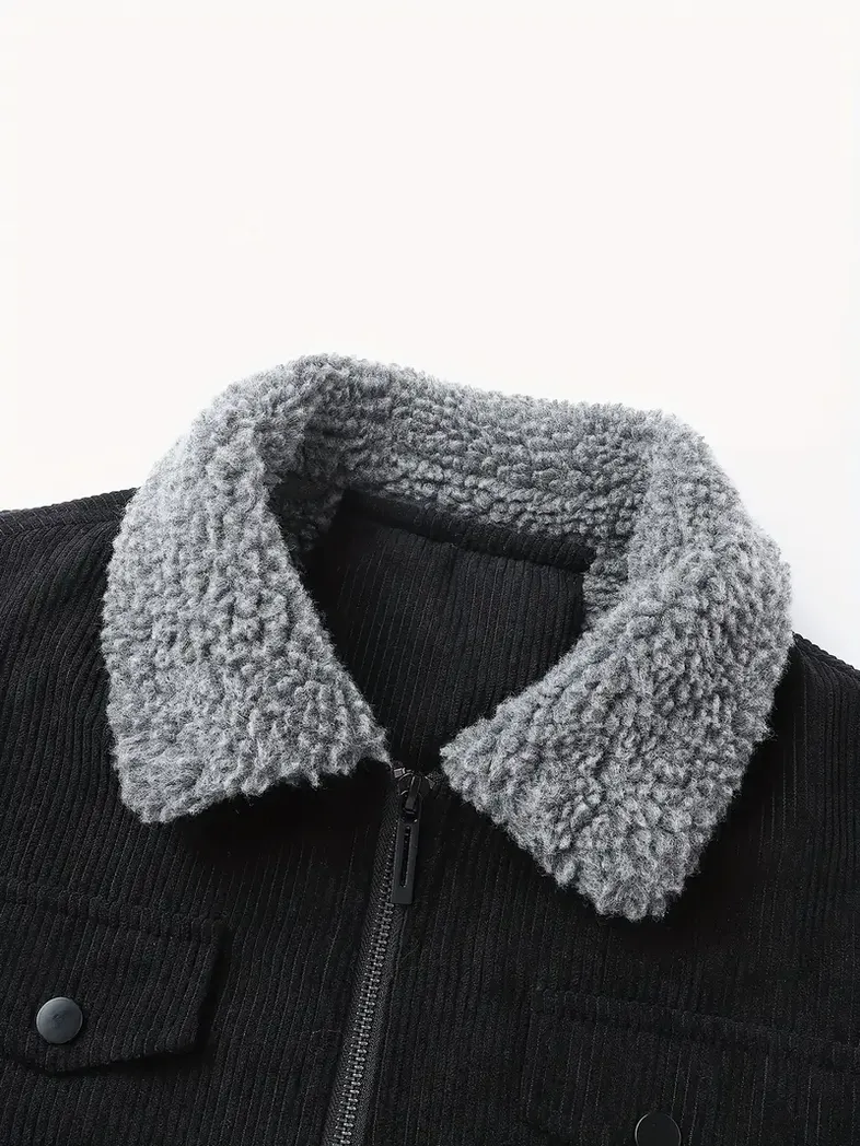 Scania Corduroy Jacket For Men, Gift For Scania Lovers CAR149022225895 - Black