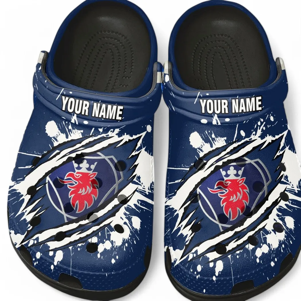 Scania Crocs, Gift For Scania Lovers, Gift For Him, Husband, Boyfriend CAR5602192572 - Black