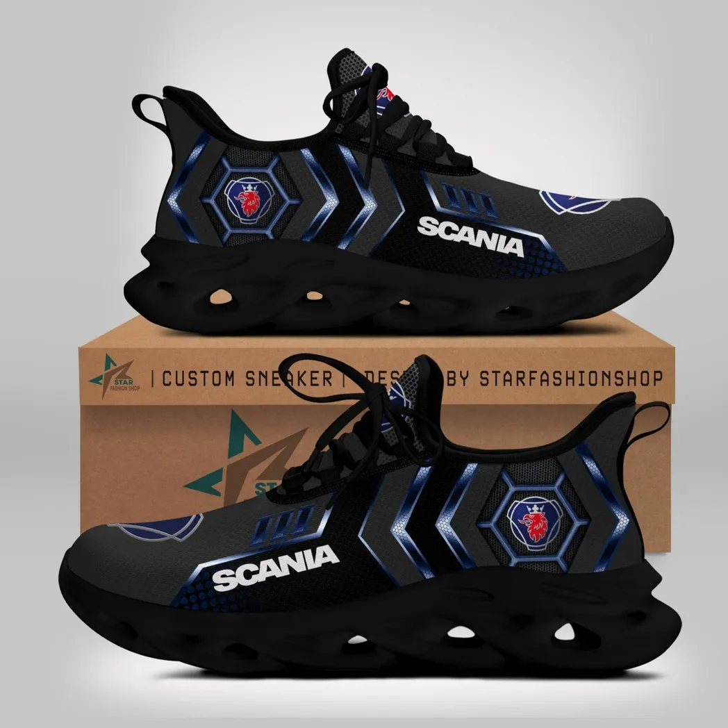 Scania Max Soul Shoes, Gift For Scania Lovers, Gift For Him, Husband, Boyfriend CAR64022025088 - Black