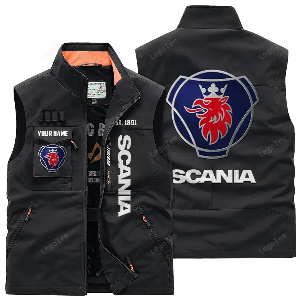 Scania Outdoor Sleeveless Vest, Gift For Scania Lovers, Gift For Him, Husband, Boyfriend - Black CAR132021325914-3