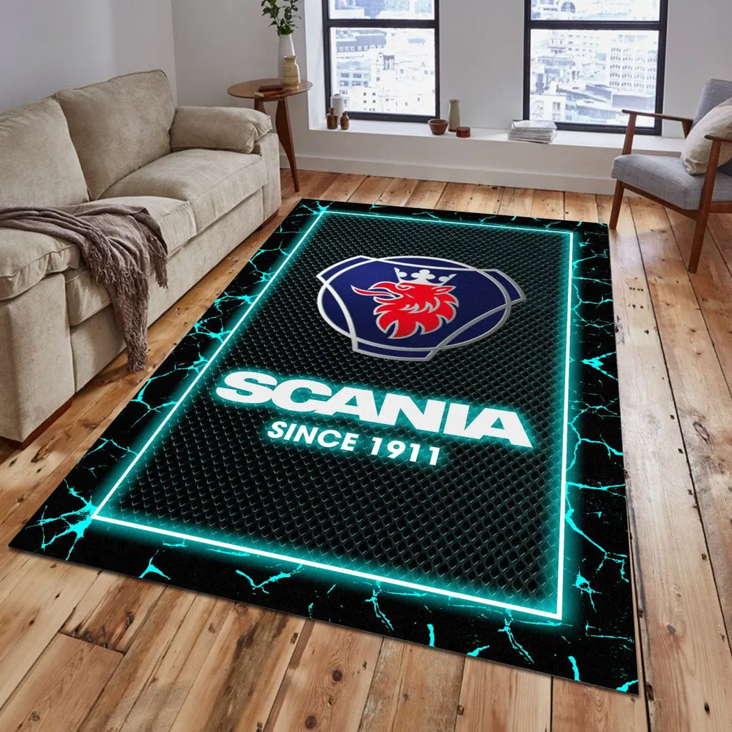 Scania Rug, Gift For Scania Lovers, Gift For Him, Husband, Boyfriend CAR5202192573 - Cyan