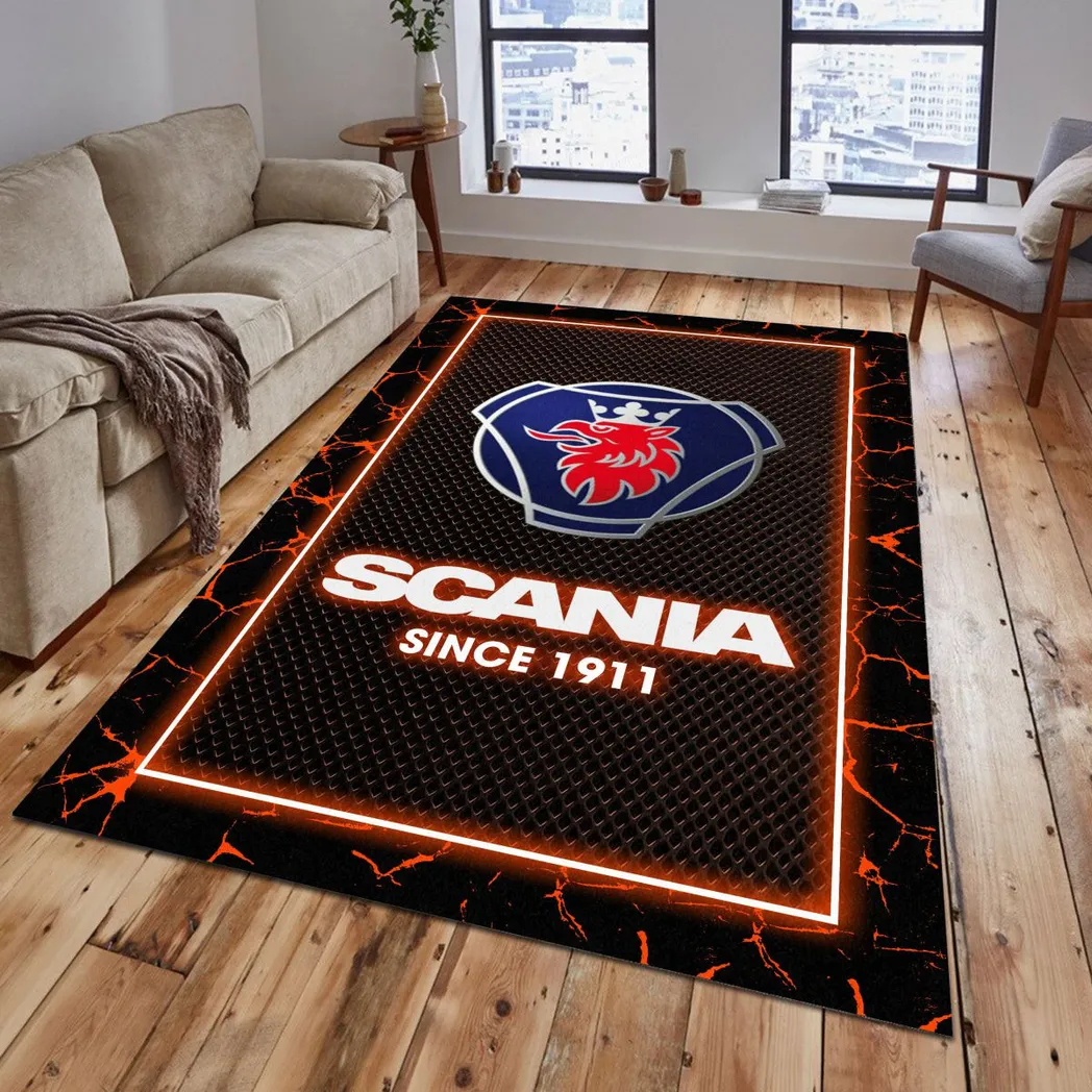 Scania Rug, Gift For Scania Lovers, Gift For Him, Husband, Boyfriend CAR5202192573 - Orange