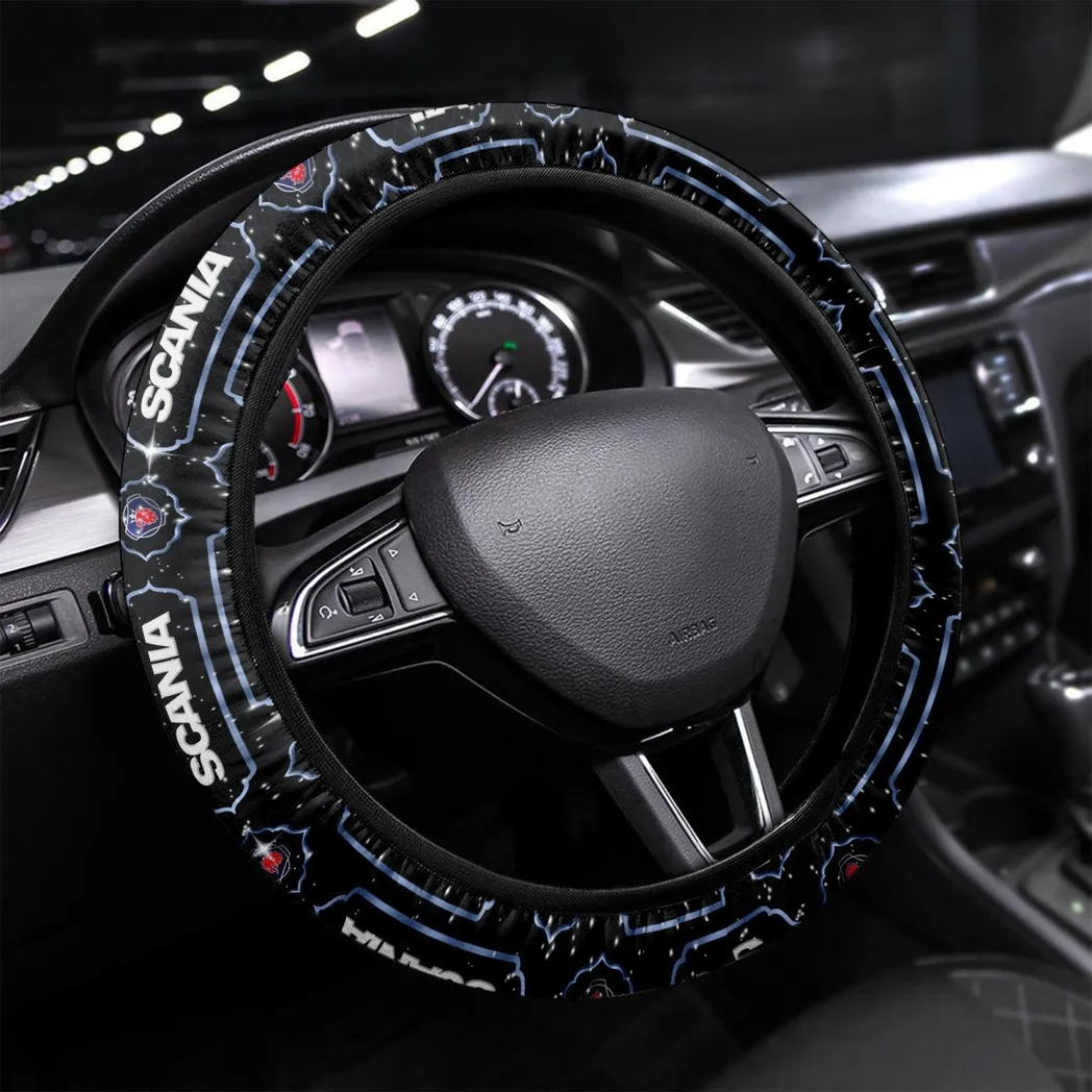 Scania Steering Wheel Cover, Personalized Gifts For Him, Boyfriend, Husband - Blue CAR55021425239