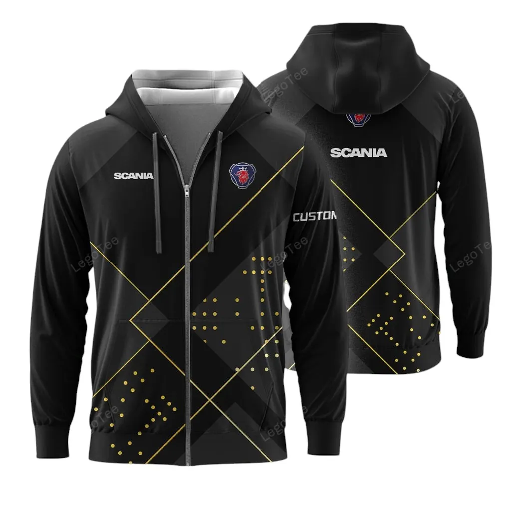 Scania Zipper Hoodie, Gift For Scania Lovers, Gift Fot Him, Husband, Boyfriend CAR11403032566