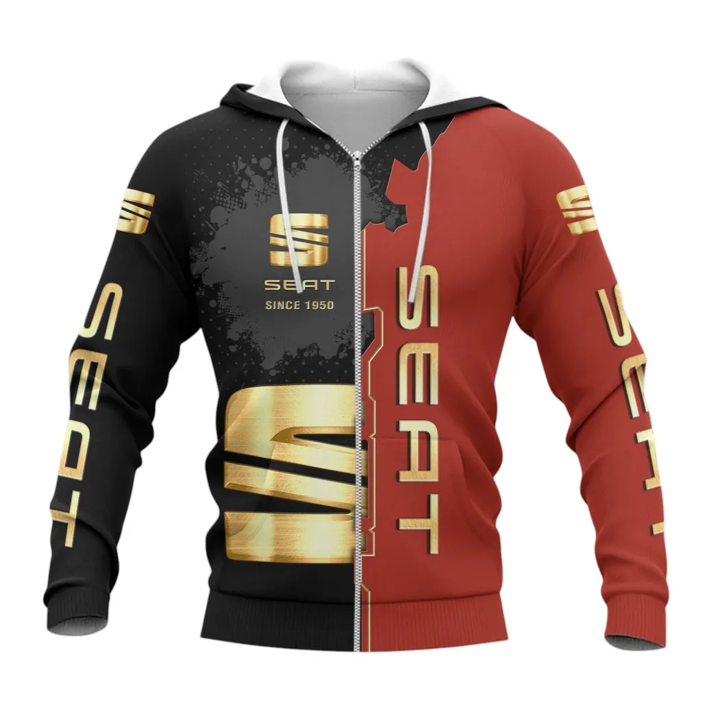 Seat Zipper Hoodie, Gift For Seat Lovers, Gift For Him, Husband, Boyfriend CAR44021725082-3