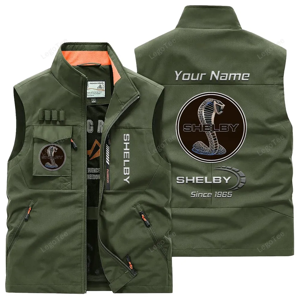 Shelby American Outdoor Sleeveless Vest, Gift For Shelby American Lovers, Gift For Him, Husband, Boyfriend - Army Green CAR131021325738-1