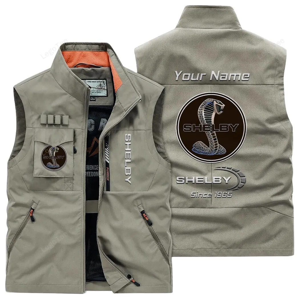 Shelby American Outdoor Sleeveless Vest, Gift For Shelby American Lovers, Gift For Him, Husband, Boyfriend - Khaki CAR131021325738-4