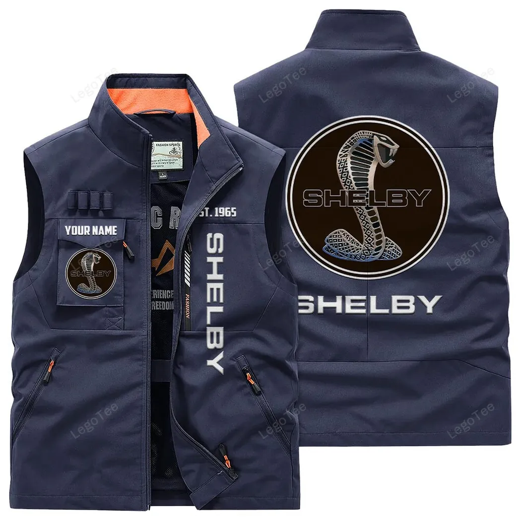 Shelby American Outdoor Sleeveless Vest, Gift For Shelby American Lovers, Gift For Him, Husband, Boyfriend - Navy CAR132021325967-5