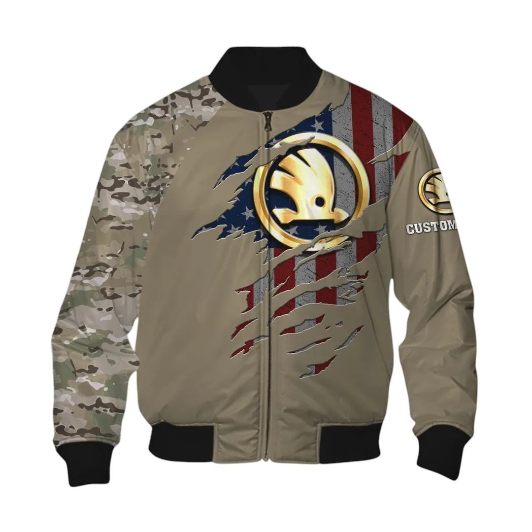 Skoda Auto Bomber Jacket, Gift For Skoda Auto Lovers, Gift For Him, Husband, Boyfriend CAR46021725096-6