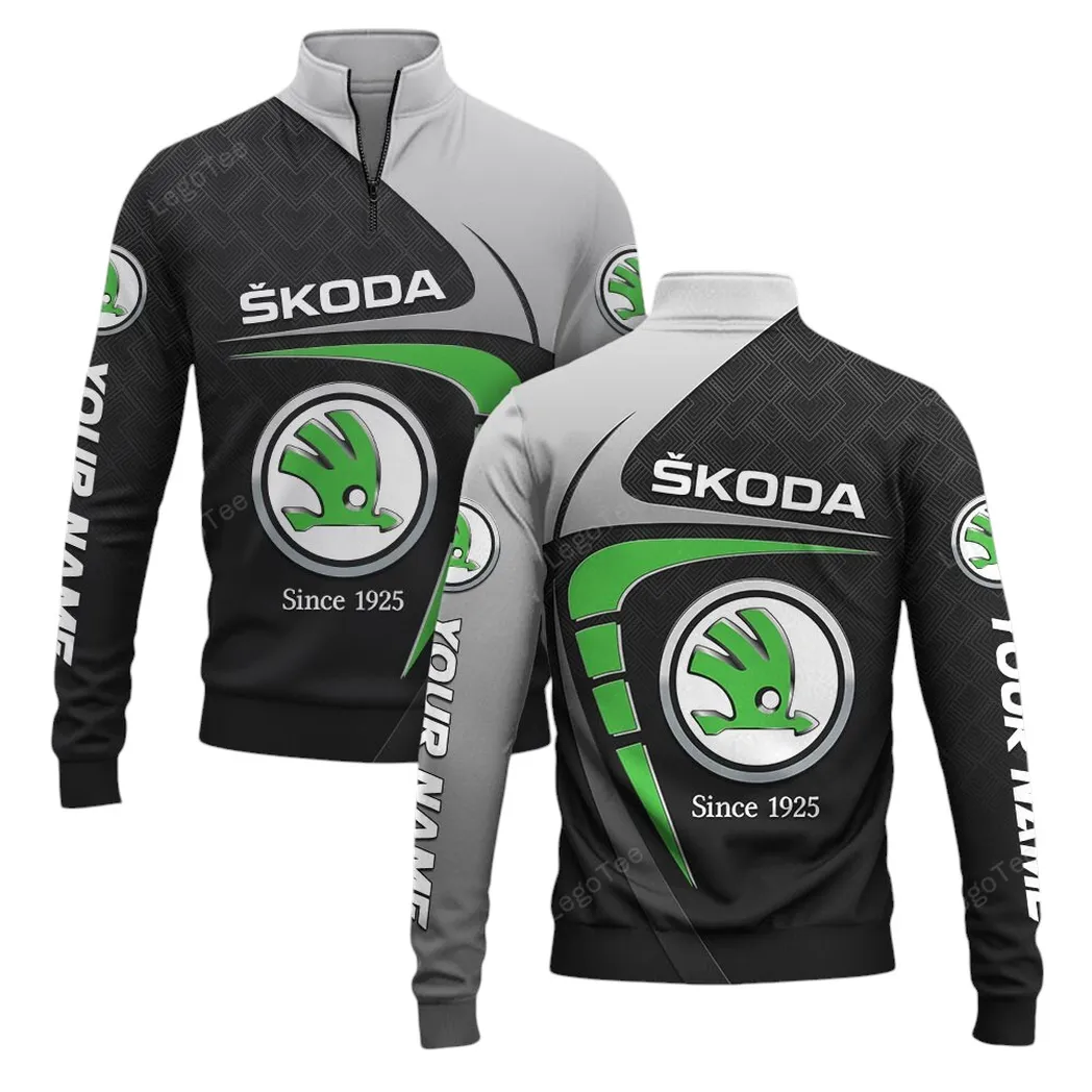 Skoda Quarter-Zip Sweatshirt, Gift For Skoda Lovers, Gift For Him, Husband, Boyfriend CAR11603032569