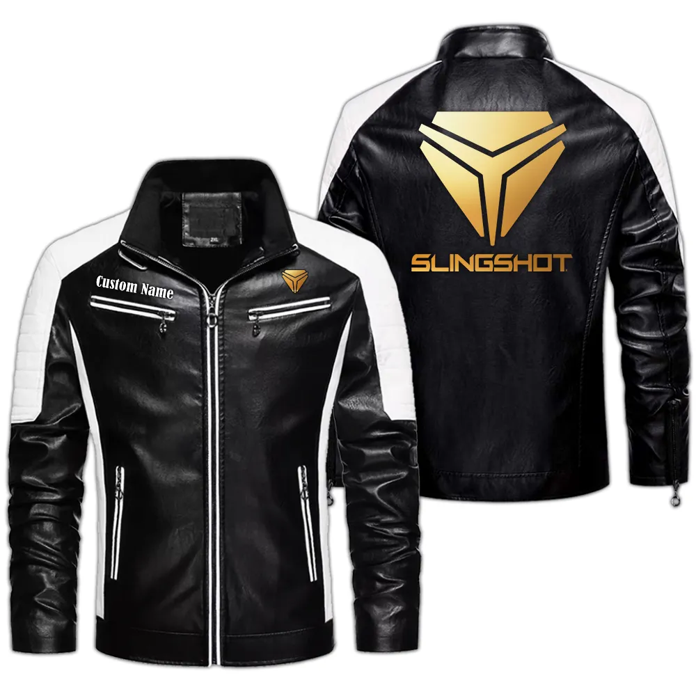 Smart Men's PU Leather Jacket  CAR0401022293, CAR All Over Print Men's PU Leather Jacket - Black