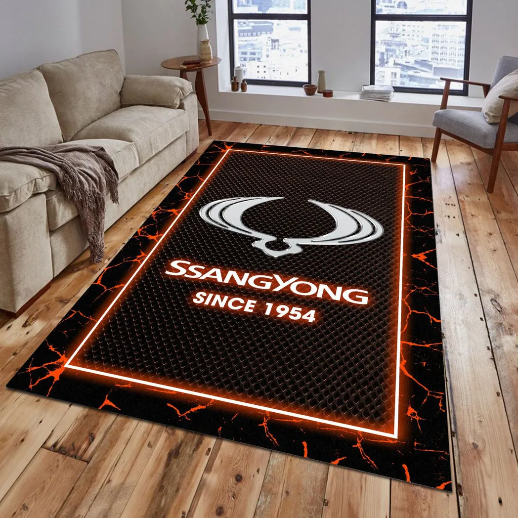 SsangYong Motor Rug, Gift For SsangYong Motor Lovers, Gift For Him, Husband, Boyfriend CAR5202192575 - Orange