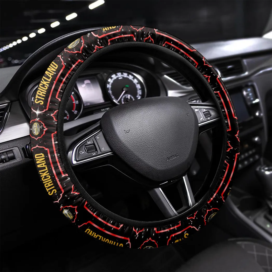 Strickland Steering Wheel Cover, Gift For Men, Him, Husband, Boyfriend - Red CAR145021725353-6