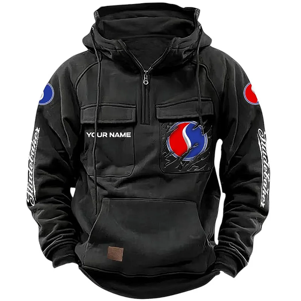 Studebaker Hoodie Tactical Quarter Zip, Gift For Studebaker Lovers CAR164022425179 - Black