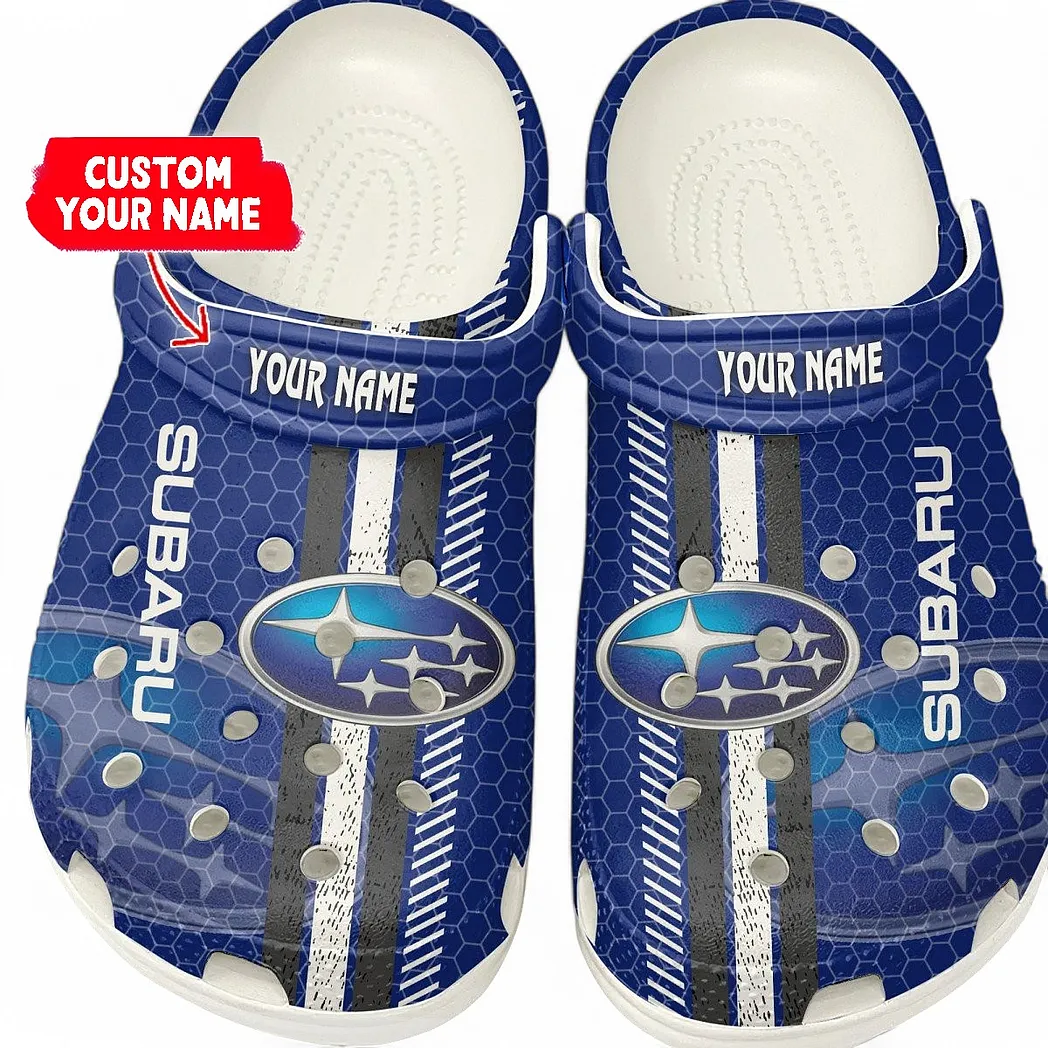 Subaru Crocs Shoes Gift For Subaru Lovers, Birthday Gift For Husband, Boyfriend CAR82022025653 - White
