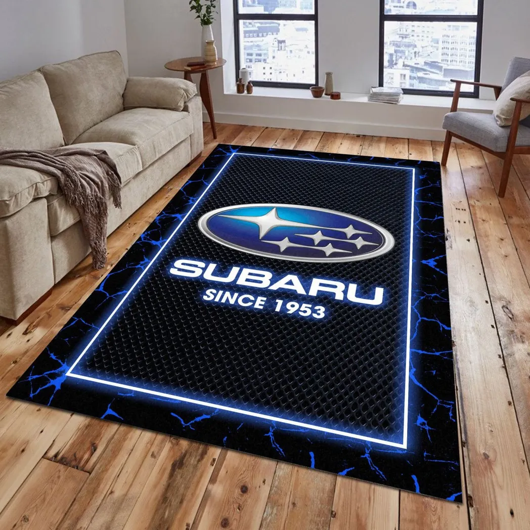 Subaru Rug, Gift For Subaru Lovers, Gift For Him, Husband, Boyfriend CAR5202192576 - Blue