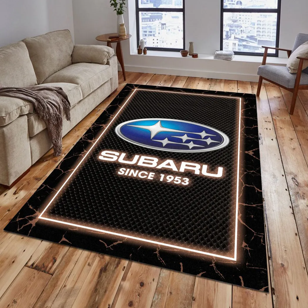 Subaru Rug, Gift For Subaru Lovers, Gift For Him, Husband, Boyfriend CAR5202192576 - Brown
