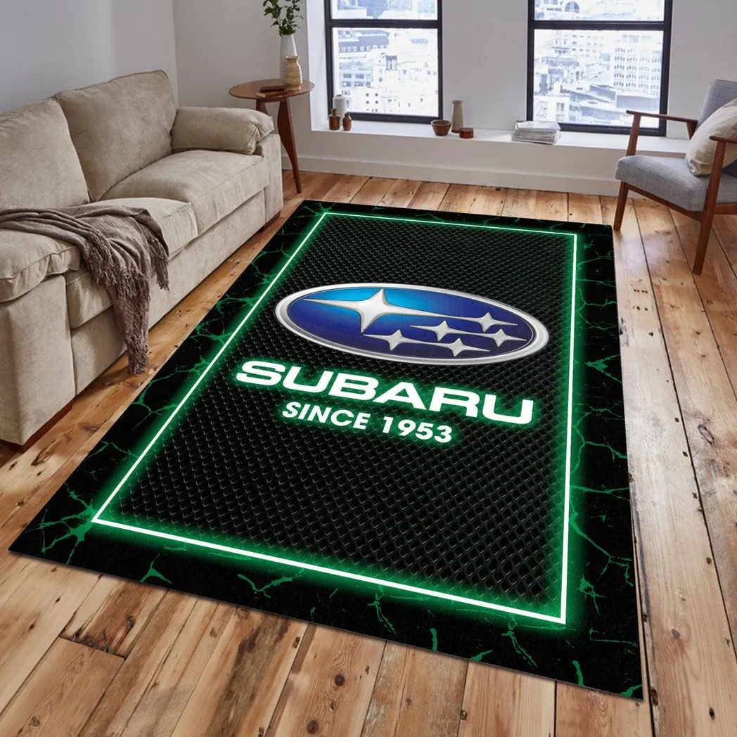 Subaru Rug, Gift For Subaru Lovers, Gift For Him, Husband, Boyfriend CAR5202192576 - Green