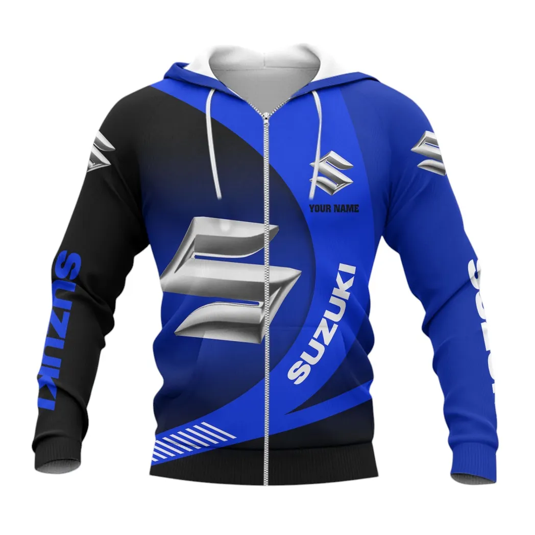 Suzuki Blue Zipper Hoodie, Gift For Suzuki Blue Lovers, Gift For Him, Husband, Boyfriend CAR7402222565