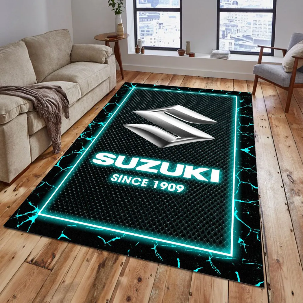 Suzuki Rug, Gift For Suzuki Lovers, Gift For Him, Husband, Boyfriend CAR5202192577 - Cyan