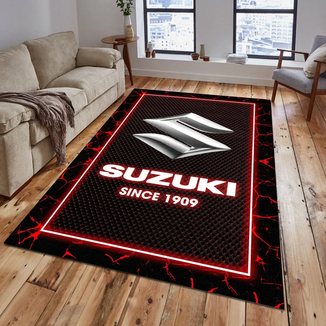 Suzuki Rug, Gift For Suzuki Lovers, Gift For Him, Husband, Boyfriend CAR5202192577 - Red