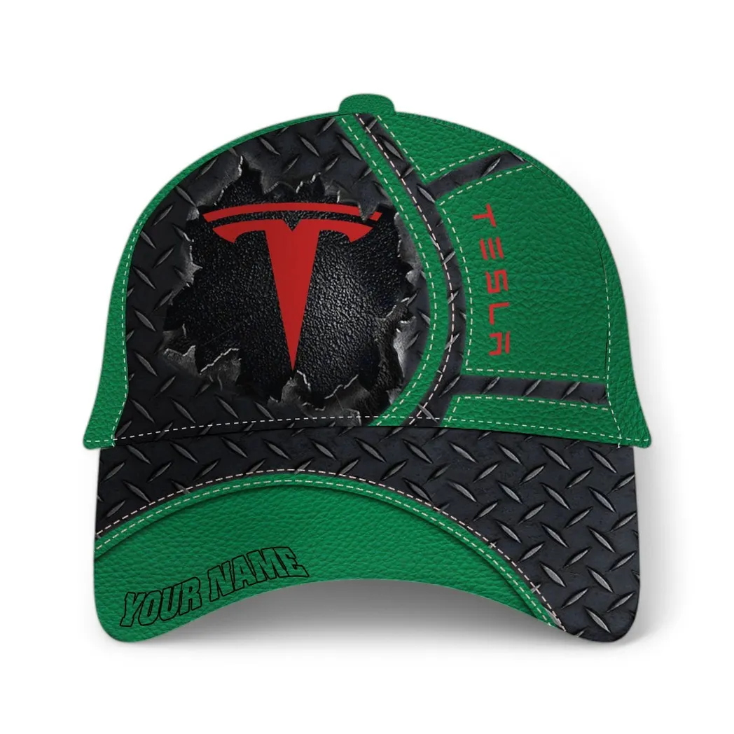Tesla Classic Cap, Gift For Tesla Lovers, Gift For Him, Husband, Boyfriend - Green CAR49021825071-4
