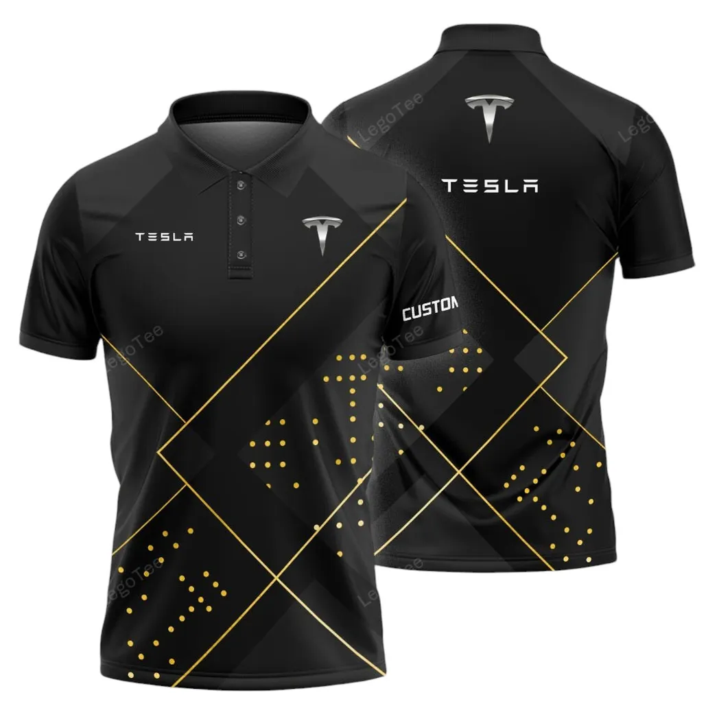 Tesla Polo Shirt, Gift For Tesla Lovers, Gift Fot Him, Husband, Boyfriend CAR11403032573