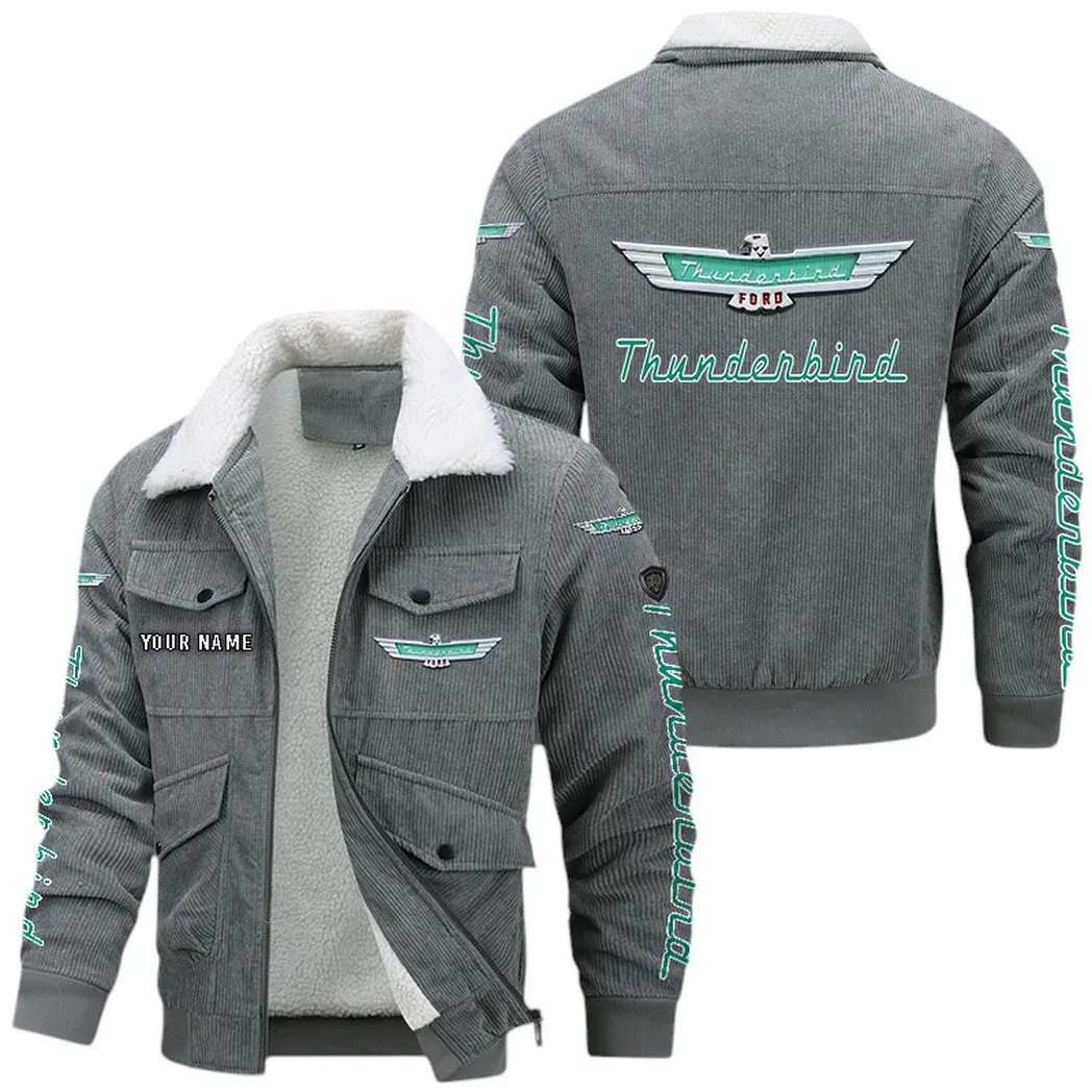 Thunderbird Corduroy Jacket For Men, Gift For Thunderbird Lovers CAR42022225632 - Gray