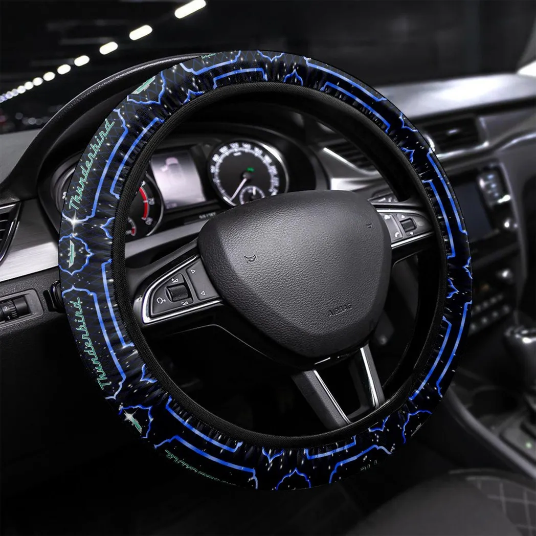 Thunderbird Steering Wheel Cover, Personalized Gifts For Him, Boyfriend, Husband - Blue CAR55021425305
