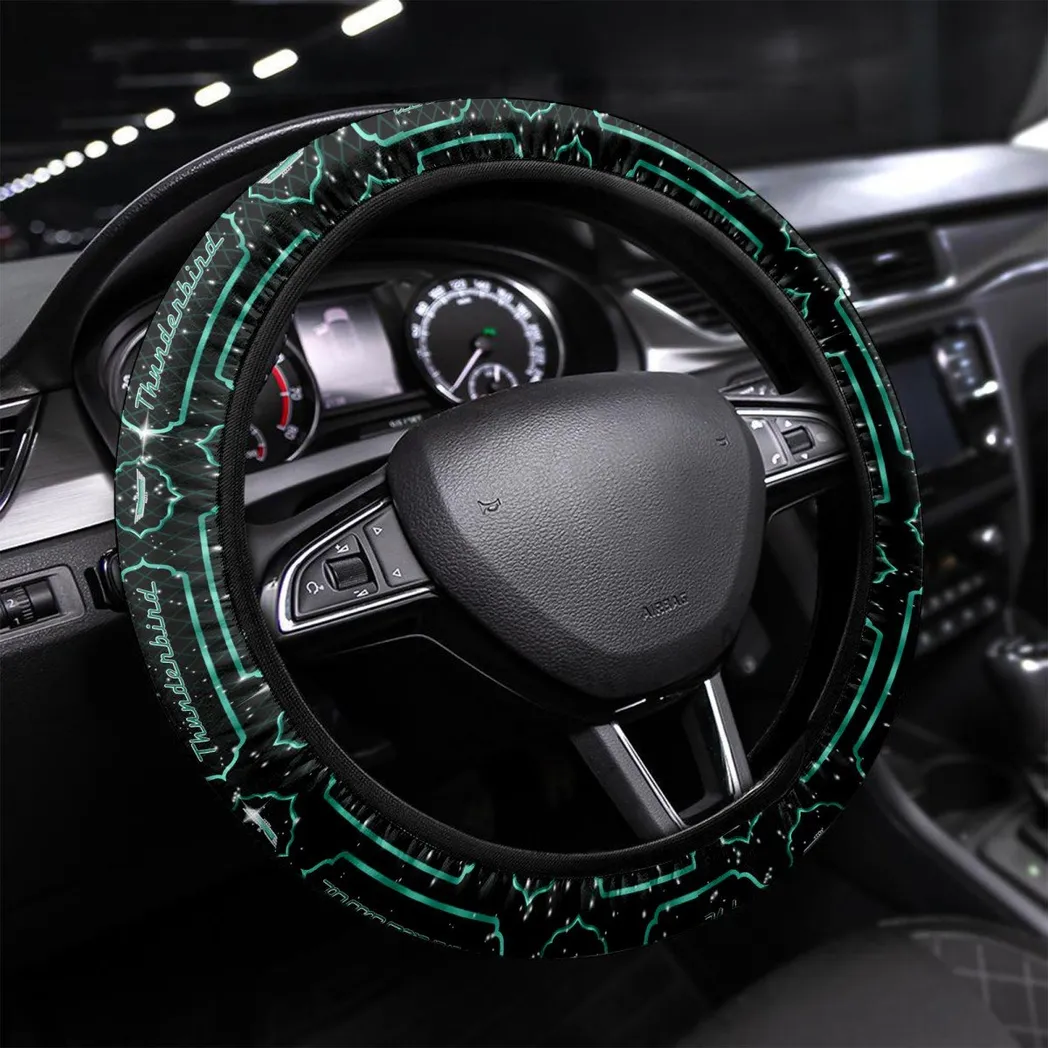 Thunderbird Steering Wheel Cover, Personalized Gifts For Him, Boyfriend, Husband - Green CAR55021425305