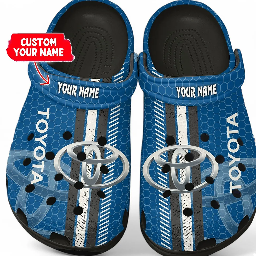 Toyota Blue Crocs Shoes Gift For Toyota Blue Lovers, Birthday Gift For Husband, Boyfriend CAR82022025659 - Black