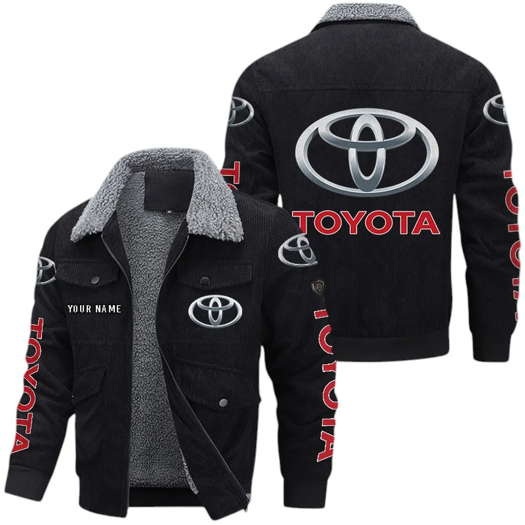 Toyota Corduroy Jacket For Men, Gift For Toyota Lovers CAR42022225604 - Black