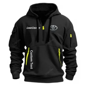 Toyota Land Cruiser Half Zip Hoodie For Men, Gift For Him, Husband, Boyfriend - Black CAR112021425563-1
