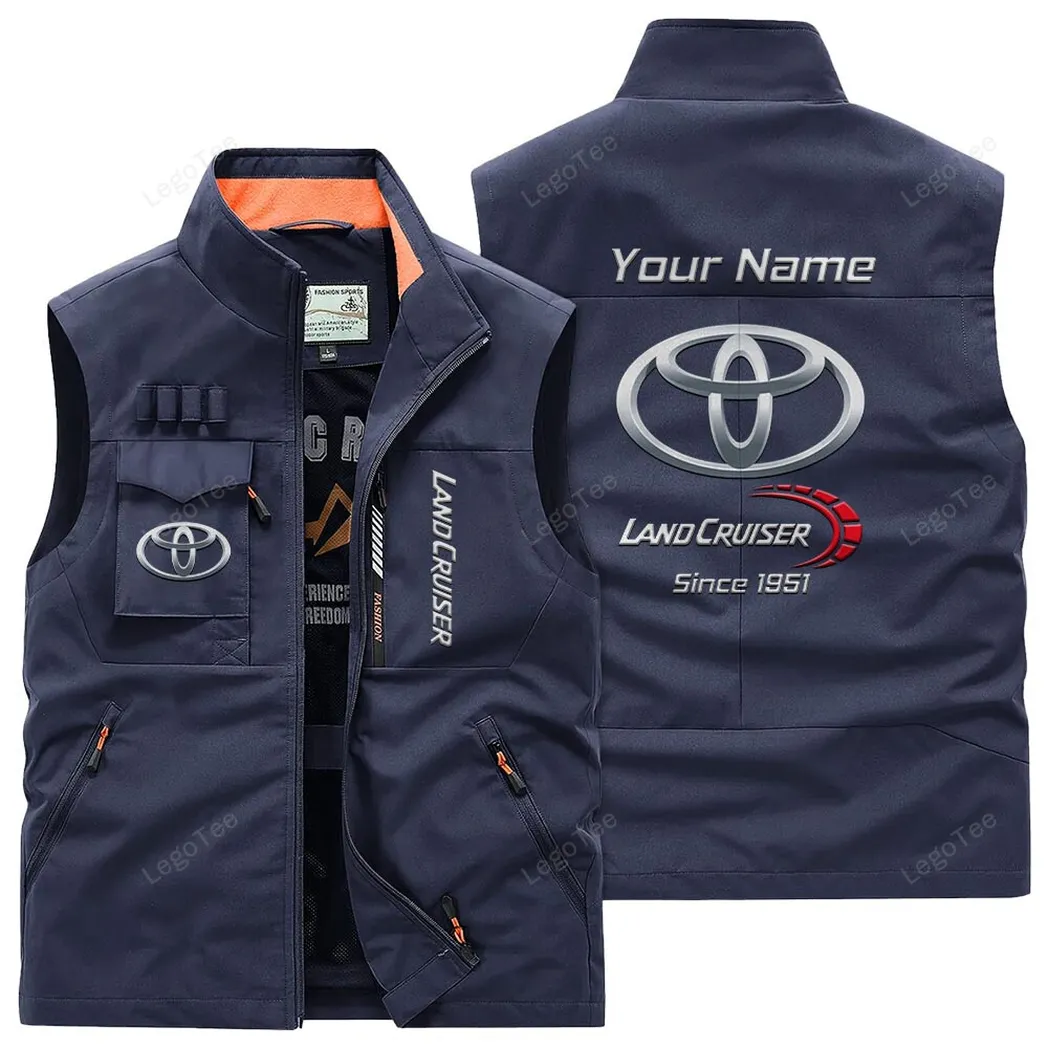 Toyota Land Cruiser Outdoor Sleeveless Vest, Gift For Toyota Land Cruiser Lovers, Gift For Him, Husband, Boyfriend - Navy CAR131021325716-5